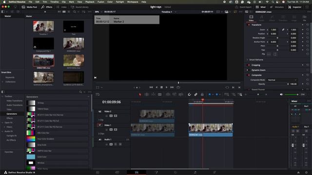 How to Add Realistic Light Rays in DaVinci Resolve 19