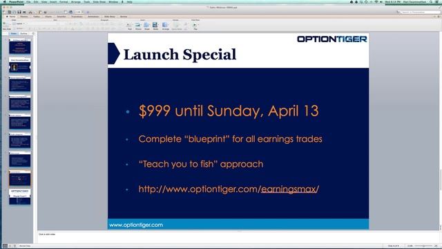 Learn more about EarningsMAX  Live webinar Wednesdays at 8 pm ET 4 9 14, 8 00 PM