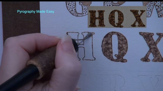 Pyrography for beginners - Assorted Textures using letters wood burning tutorial (part 2)