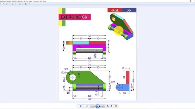 SolidWorks Tutorial - May 2021 - Exercise 66 - Part 04