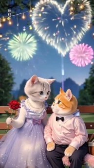 Рыжий кот на свидании