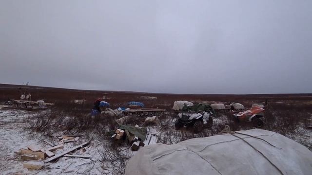 День каслания / Упаковка вещей в нарты / Сборка загона