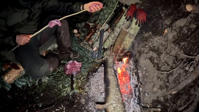 4 дня зимнего кемпинга, убежище в снегу, приготовление пищи на открытом воздухе