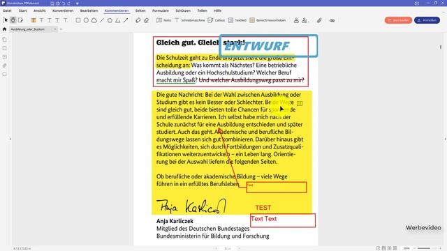 PDF-Datei bearbeiten - zusammenfügen, in Word umwandeln, OCR scannen, für Einsteiger [PDFelement]