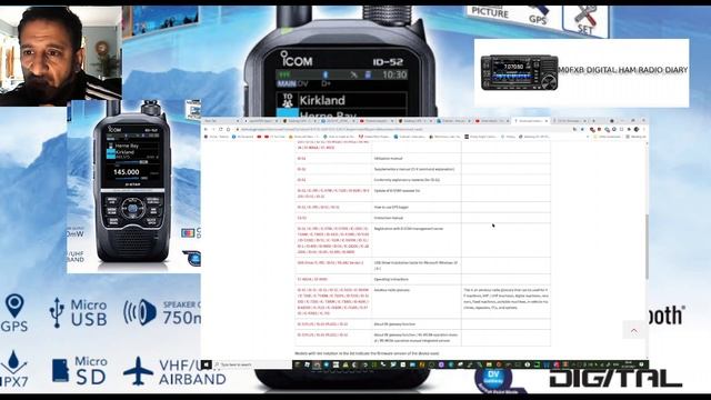 ICOM ID-52 (japan)model Links to Firmware 1.20 and Manuals pdf