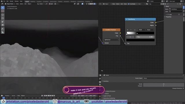 Quick tutorial // Make an infinite realtime terrain generator for animations in Blender 2.8X.