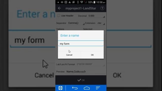 CHCNAV Landstar 7 - Export CSV and Google Earth KML file
