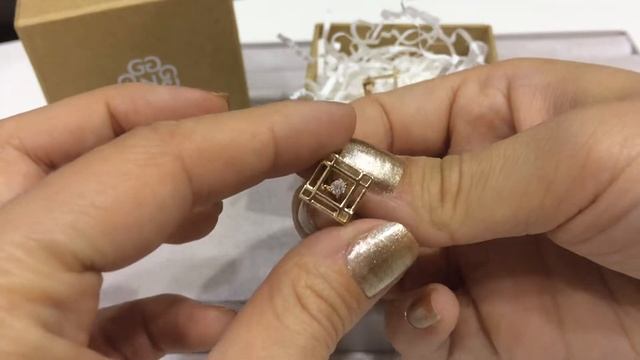 Серьги Rock'n'Roll 2900 из красного золота 585 пробы с фианитами