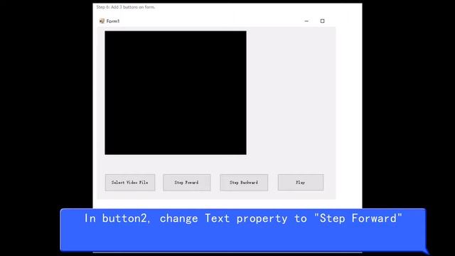 C# - How to play video step frame by frame from MP4 file