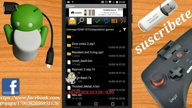 Como descomprimir roms y archivos .7z .rar .zip desde ANDROID