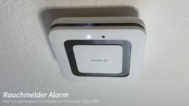 Bosch Twinguard Testfunktion und Alarm am Rauchwarnmelder und Smartphone