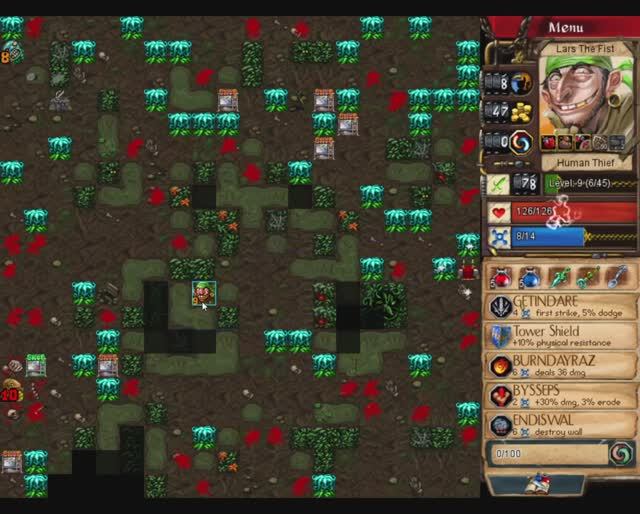 Desktop Dungeons Extreme Edition - Swamp Romp as Human Thief (Easy)