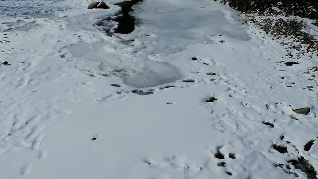 Горы реки Дагестана, красивая зима в горах Дагестана река рубас замёрзла