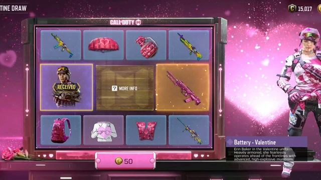 Cod mobile VALENTINE skin on first draw... INSANE LUCK For 15 BP only...