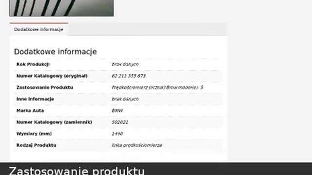 Linka prędkościomierza Bmw 520/525/528 6 cyl. (62 211 355 873) - Linor