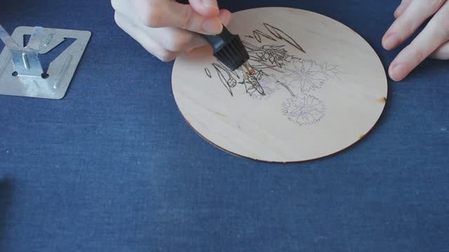 pyrography as relaxation. Васильки