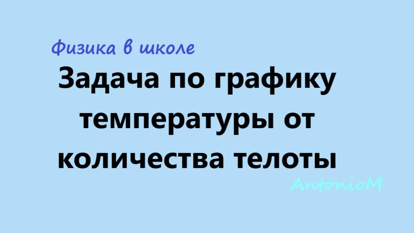 Физика в школе зад.по графику температуры от кол.телоты