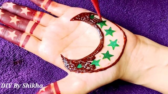 Ramadan special mehndi design - Best chand mehndi deisgn 2021 - Latest moon henna 🌙