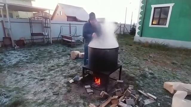 Ирландский виски на костре в минус 10 !!!