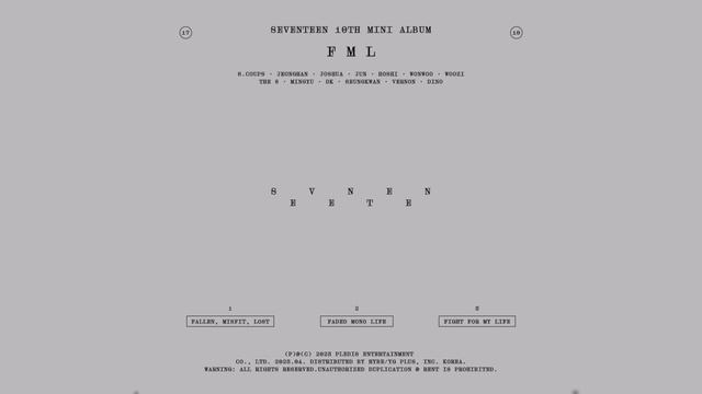 FML(F*ck My Life) - SEVENTEEN Instrumental And Backing Vocals