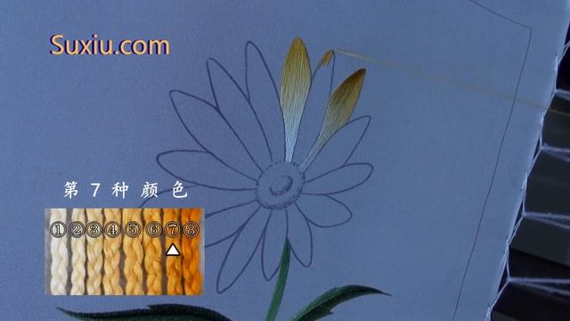 Daisy Embroidery |Petals Part Tutorial 1デイジーの花びら刺繍|SuXiu