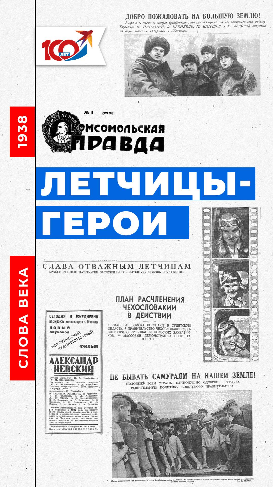 Слово 1938 года: летчицы-герои