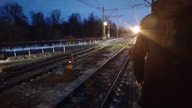 Электропоезд ЭТ2М-137 До станции Шапки и Электровоз "Аврора" ЭП2К-501 с Двухэтажным Авророй Колпино