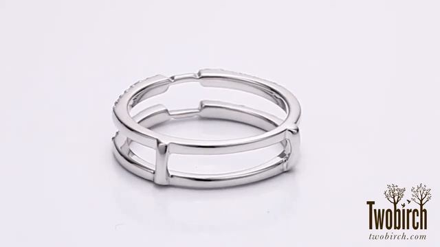0.28ct. Delicate Shared Prong Ring Guard - TwoBirch  TB-GUARD-0079-WG-E