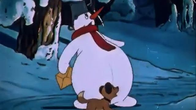 1955 год Снеговик почтовик UPSCALE 4к