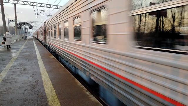 28 февраля 2025 г. Электровоз ЭП2К-372 с Пассажирским поездом Металлострой