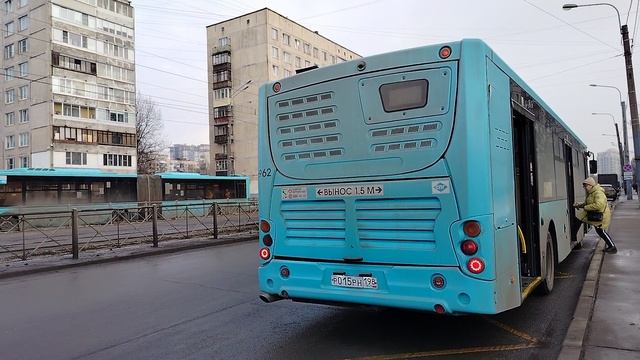 28 февраля 2025 г. Автобус 246 маршрут Волгабас 5270.G4 6962 Дунайский Проспект Угол КупчинскойУлицы