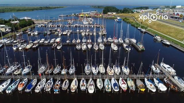 Lauwersoog marina, marina Noordergat Jachthaven Noordergat, Netherlands 2019.07 aerial video