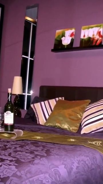 Luxurious bedroom design pink and purple for adults #shorts