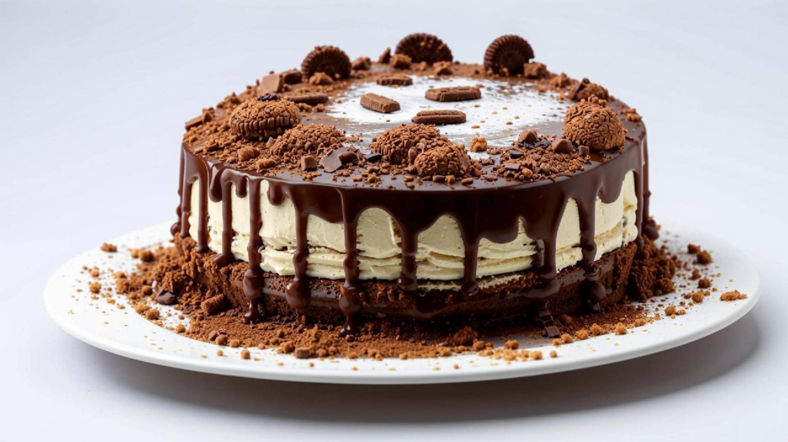Торт из ТРЕХ ШОКОЛАДОВ! Невероятное УДОВОЛЬСТВИЕ без выпечки! 🍫🍰