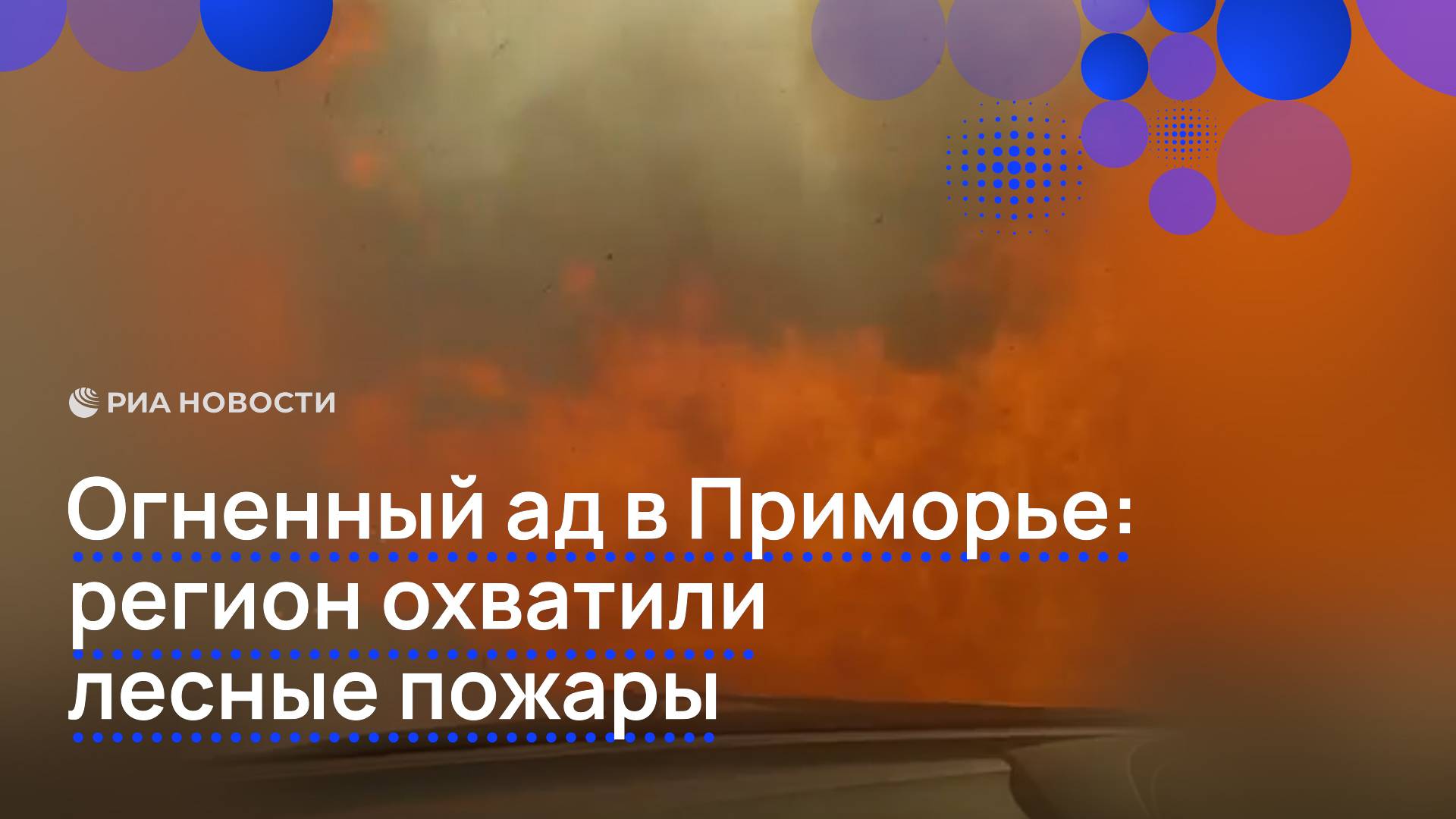 Огонь охватил десятки гектаров в Приморье