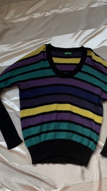 бенетон свитер полосатый