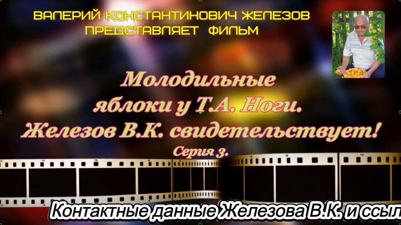 Молодильные яблоки у Т.А. Ноги.  Железов В.К. свидетельствует! Серия 3.