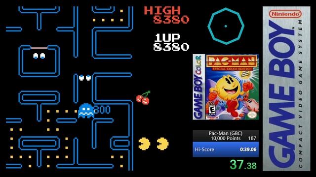 Pac-Man (GBC) 10k Points in 38s 500ms