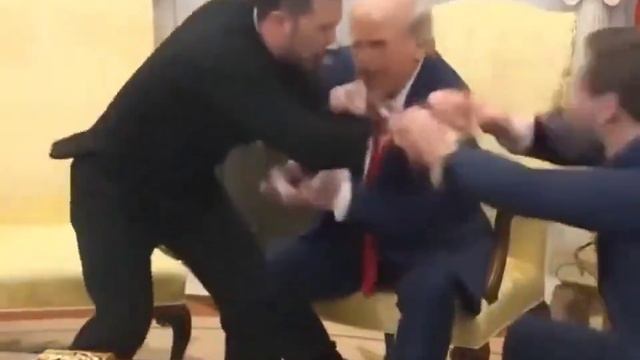 Зеленский дерётся с Трампом и Венсом (нейросеть)
