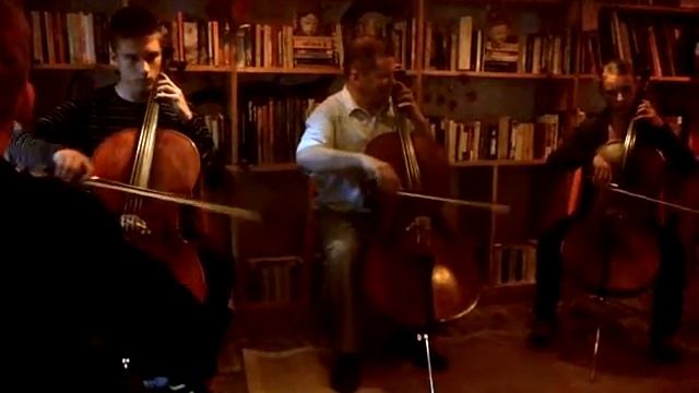 Mojo Cafe, Trakai Lithuania, Cello practice