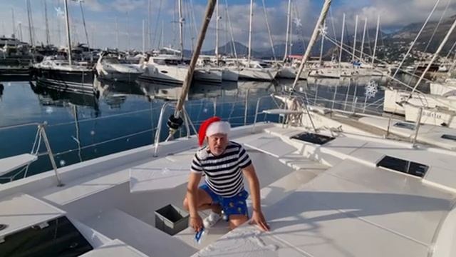 ⛵️❄️☃️Новый год.Яхта . Дед Мороз . Остроухие эльфы. Олени. Катамаран Bali CATSPACE . Bali 4.2