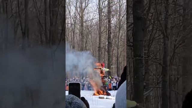 Первый раз вижу как сжигают чучело