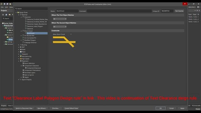 Altium Designer Tutorial 23: Altium Design Rules for Text ( String) Short Circuit in Polygon.