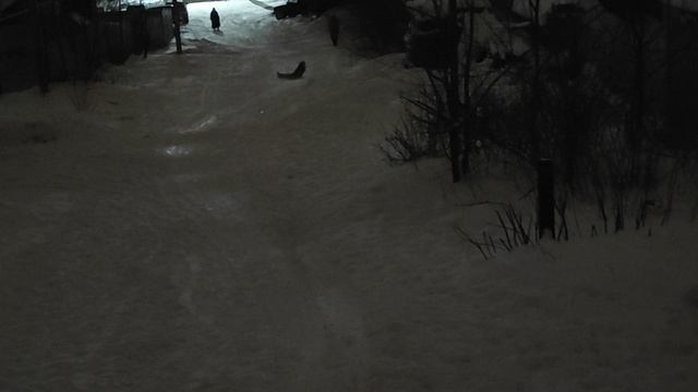 Снежная горка у бабули