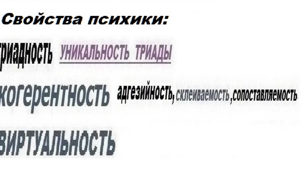 5-5++  Психика Свойства  S-R  Триадность Когерентность  Виртуальность  Жестовый язык горилла Коко