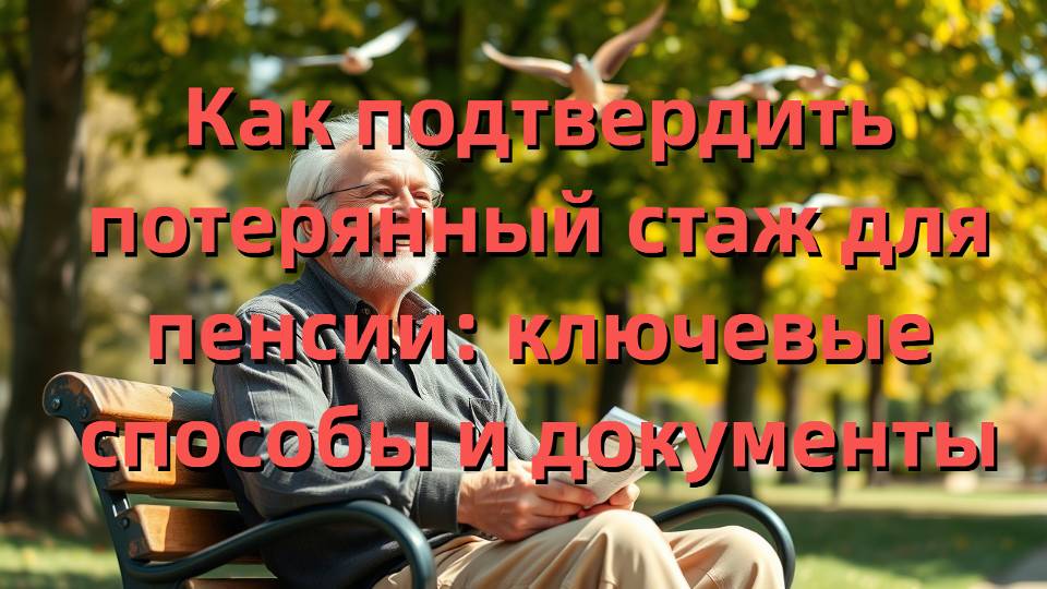 Как подтвердить потерянный стаж для пенсии: ключевые способы и документы