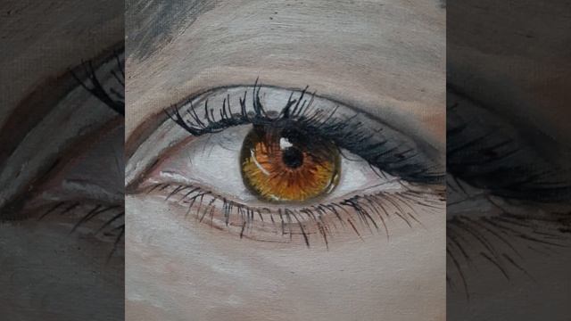 Картина маслом женский глаз. Художник Терехин Кирилл. Eye oil painting by Terechin Kirill