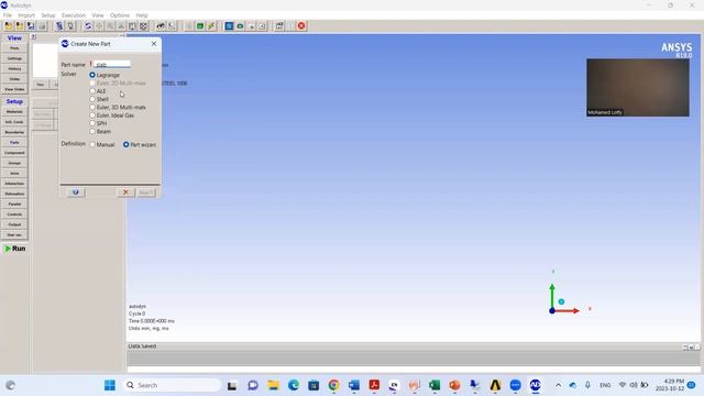 Autodyn Ansys Tutorial 1 how to make solid steel plate