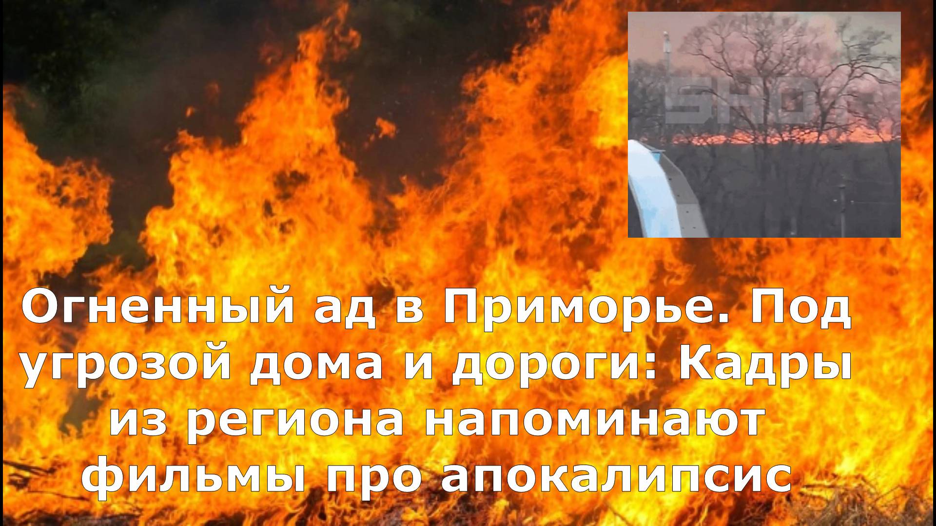 Огненный ад в Приморье. Под угрозой дома и дороги: Кадры из региона напоминают фильмы про апокалипси