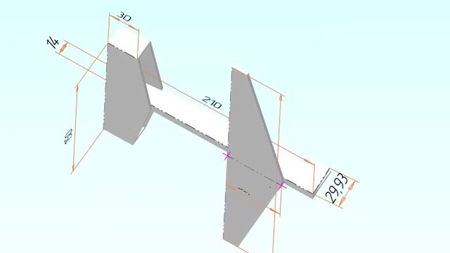 3D-проект Российской САПР Компас - Авиамодель с размерами